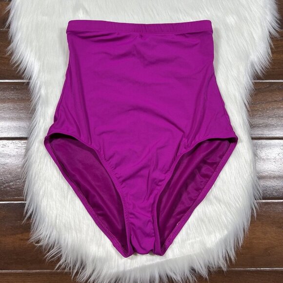 Spanx Women's  Size 10‎ Berry Pink Core High Rise Brief Swim Bottoms - Picture 1 of 10